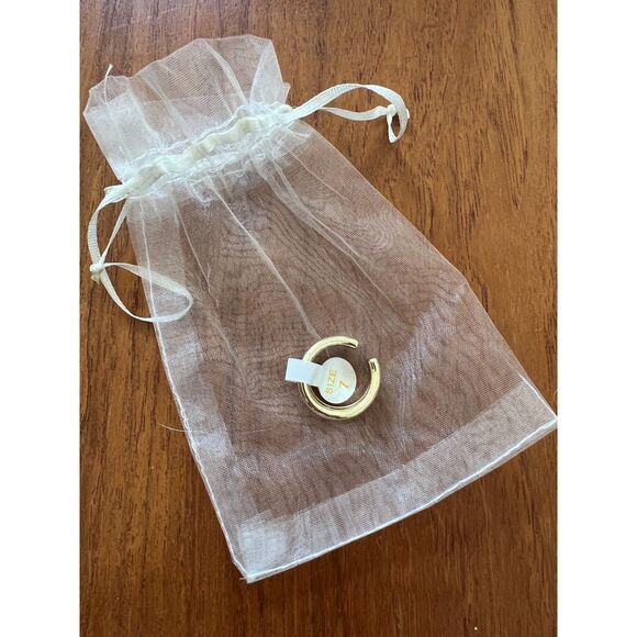 Loren Stewart Deux Open Band Ring in Gold Size 7 Rachel Zoe Curateur - Picture 5 of 6